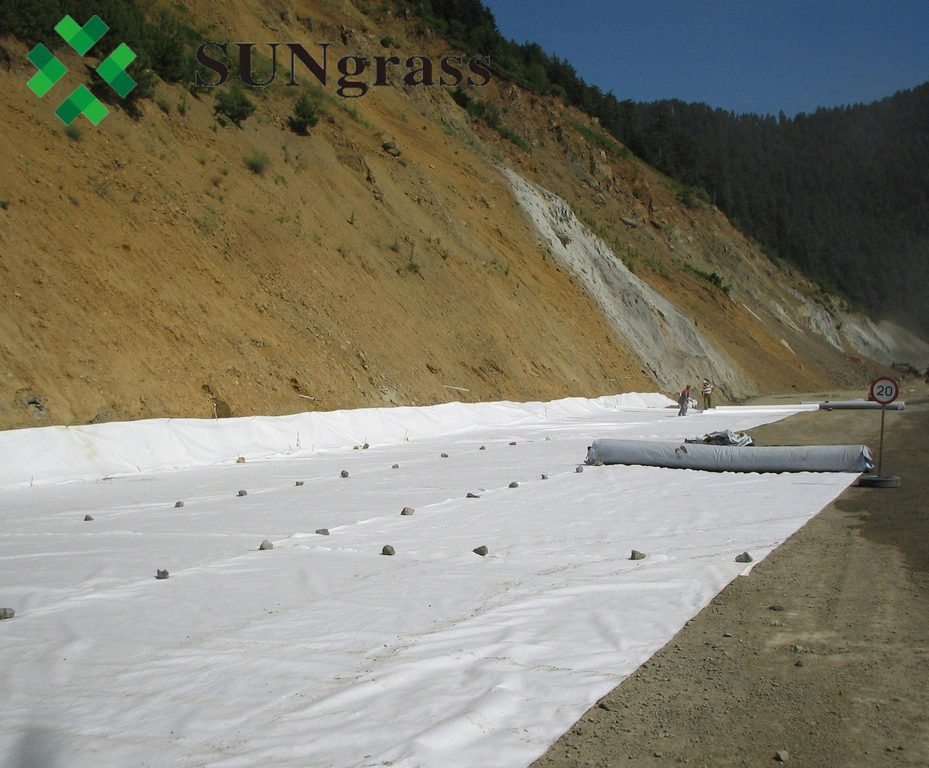 300GSM Geotextile Fabric White PP Fabric Under Artificial Turf Synthetic Turf