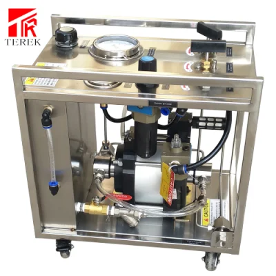 Banco di prova per pompe a pressione idrostatica/idro/idraulica di marca Terek per il test delle bombole di gas su tubi flessibili
