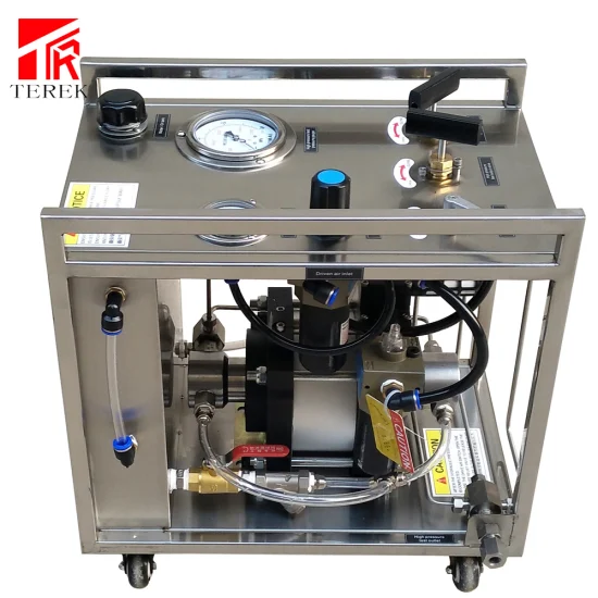 Sistema di pompa di prova della pressione idraulica pneumatica di marca Terek per il test dei tubi flessibili